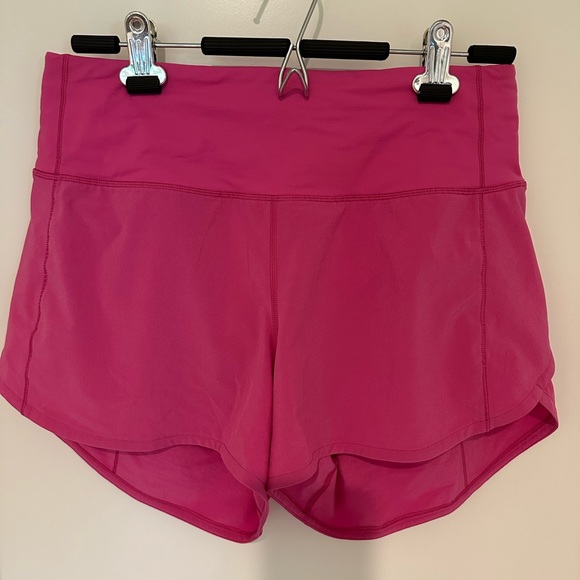 Sonic Pink Lululemon Speed Up High-Rise Lined Short 4” - size 8 - Picture 3 of 10